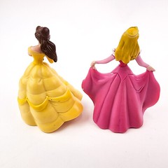 Disney princess Dolls Figures Lot Of 6 Pvc Plastic Cake Topper Dolls Belle Mulan