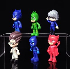 PJ Masks Collectible 6-Piece Figure Set, Kids Toys for Ages 3 Up FREE SHIPPING