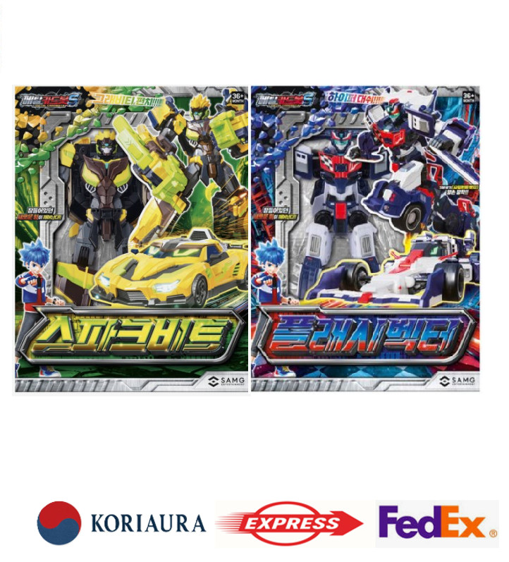Metal Cardbot S FLASHVECTOR & SPARKBIT Transforming Robots Sports Car set 2025