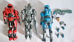 Halo Spartan Collection Red Spartan MK VII KAT VENATOR Noble Six Figure Lot