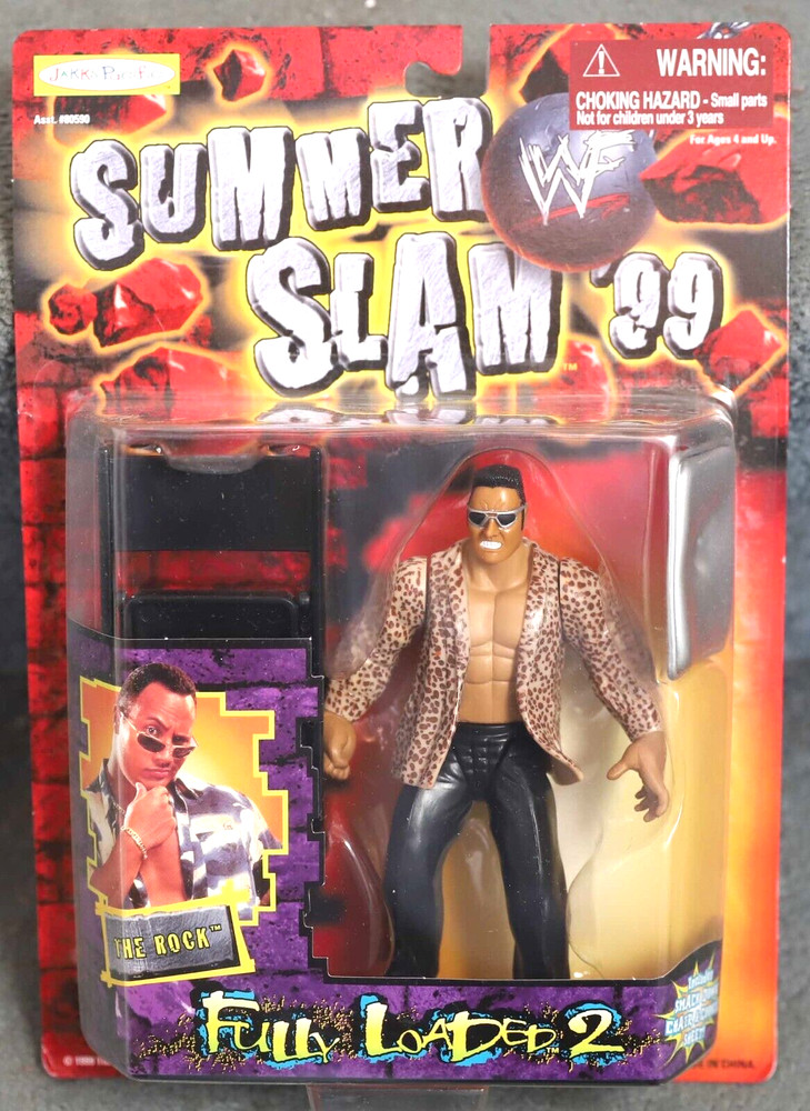 WWF JAKKS THE ROCK SUMMER SLAM 99 FULLY LOADED 2 WRESTLING FIGURE WWE