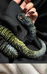 24″ 3D Printed Animals Snake Viper Snake Flexible Snake Fidget Toys Desk Decor