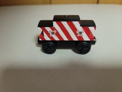 Thomas Wooden Railway Custom Christmas Candy Cane Caboose