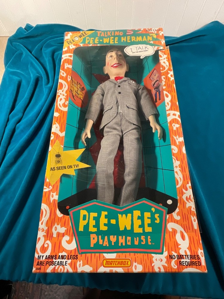 Vtg 1987 Pee-Wee Herman Talking Doll in Original Box. Working!