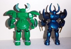 Vintage Red Baron Metal Fight 5″ Blue & Green Action Figure Pair Complete