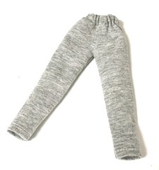 OZ-SP-GRY: FIGLot Grey Fabric Pants for 6″ Muscular Action Figure Body