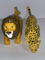 Vintage 1998 McDonald’s Disney Animal Kingdom Lion & Cheetah Set Of 2