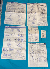 vintage G.I. GI JOE INSTRUCTIONS BLUEPRINTS LOT x6 Awe Striker Havoc FREESHIP