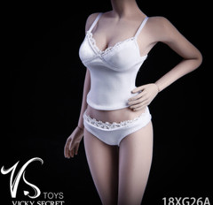 1/6 Female WHITE Tank top Panties underwear set for Kumik PHICEN hot toys ❶USA❶