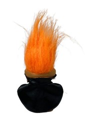 Troll by Russ Berrie and Company Plastic Halloween Vampire Spiked Orange Hair