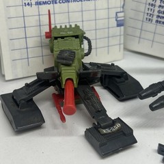 Lot of 2 Vintage 1983 GI Joe PAC RAT Machine Gun & Flame Thrower w/Blueprints