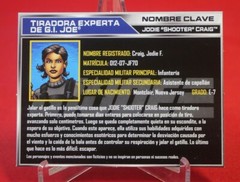 GI Joe FILE CARD Jodie Craig Marksman v1 50th Anniversary Spanish Portuguese