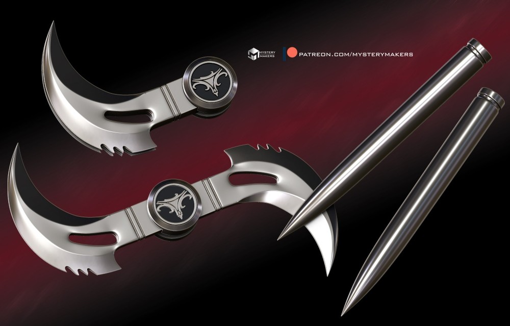 Custom BLADE Glaive and Stakes Replica Prop 1:1 (Painted)