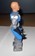 Remco Mantech Laser Tech Action Figure Vintage 1983 Blue Silver Robot Toy