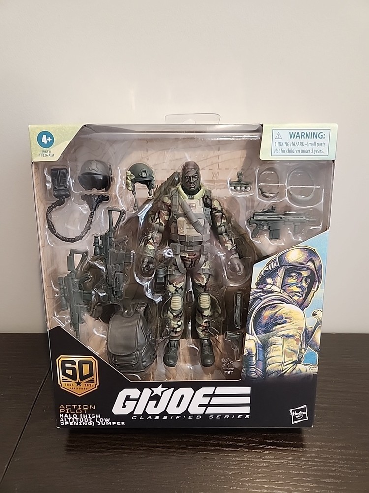 G.I GI Joe Classified Series 60th Anniversary HALO Jumper 6″ Action Pilot Figure