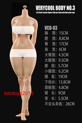 VERYCOOL VCD-03A 1/6 Big Breasts Female Action Figure Pale Body Fit 12” Head