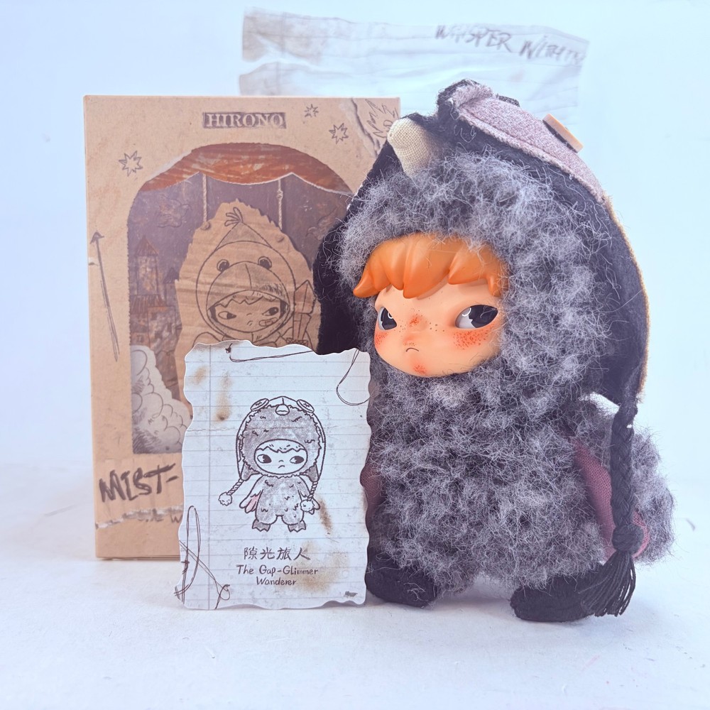 POP MART Hirono Mist-Walker Series Plush Pendant Figure The Gap Glimmer Wanderer