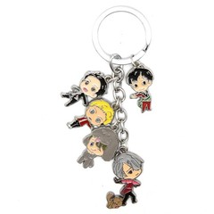 CHIBI CHARACTERS COL. B Yuri on Ice 1 in. 5 Pcs. Key Chain Set (Anime KeyChain)