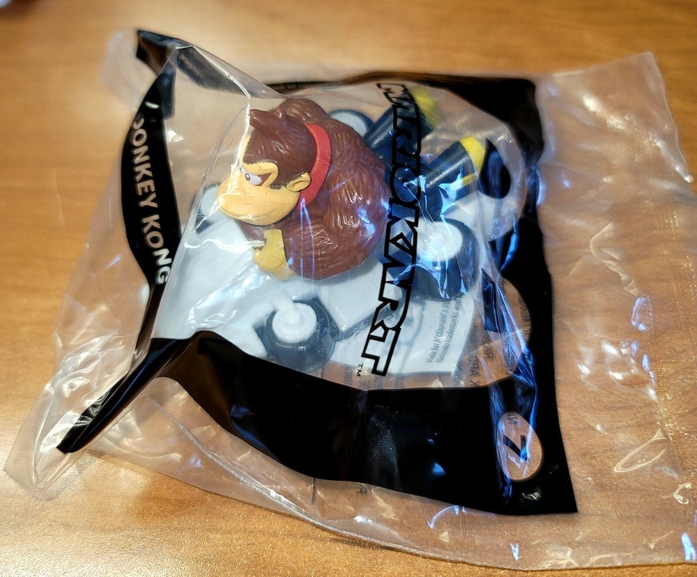 BRAND NEW McDonald’s MARIO KART Happy Meal Toy DONKEY KONG + Stickers