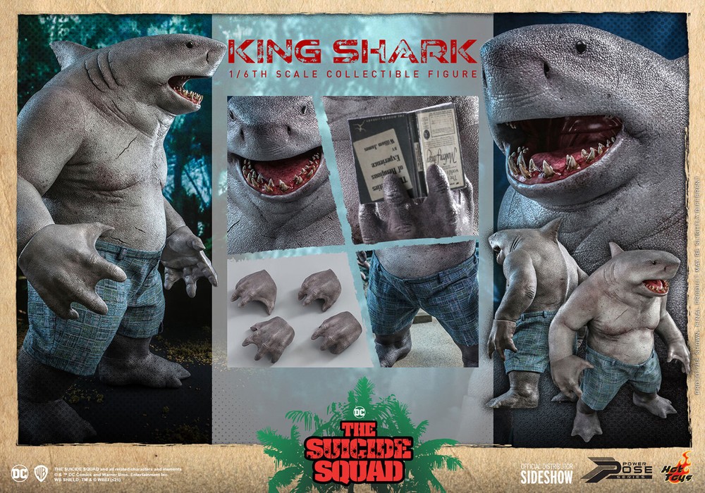Hot Toys King Shark 1:6 Scale Figure Suicide Squad Sylvester Stallone PPS006 DC
