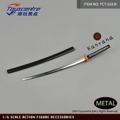 1/6 Katana Japanese black Sword Miyamoto Musashi Hot toys Phicen 12″ figure❶USA❶