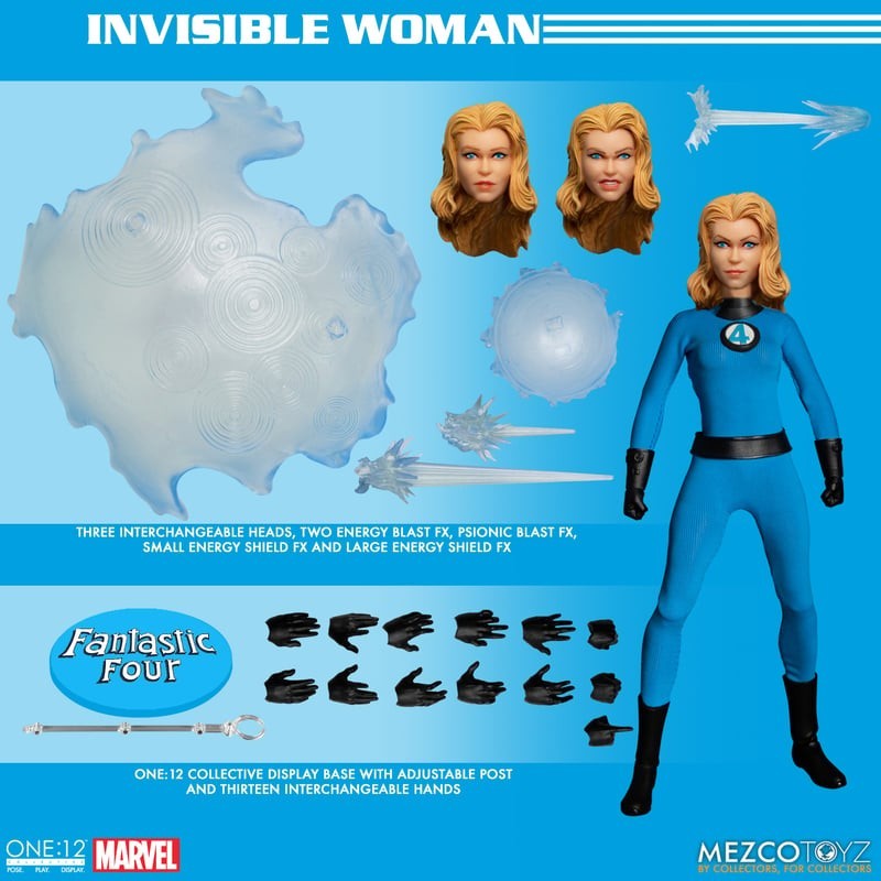 Mezco Toyz 1:12 One:12 Collective Fantastic Four Invisible Woman
