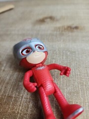 PJ Masks Owlet Owlette Owl Figure Red Silver Mask Toy Frog Box Just Play