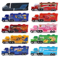 Disney Pixar Cars Mack Truck & Lightning McQueen Diecast Metal 2-Pack Toy Set