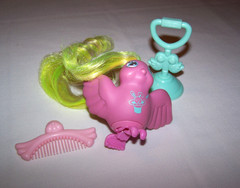 1987 Hasbro G1 My Little Pony Fairy Tails Tricky Tails Bird With Perch And Comb