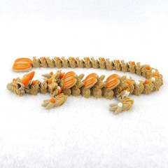 3D Printed Articulated Pumpkin Spice Cookie Dragon – Cozy Fall Decor