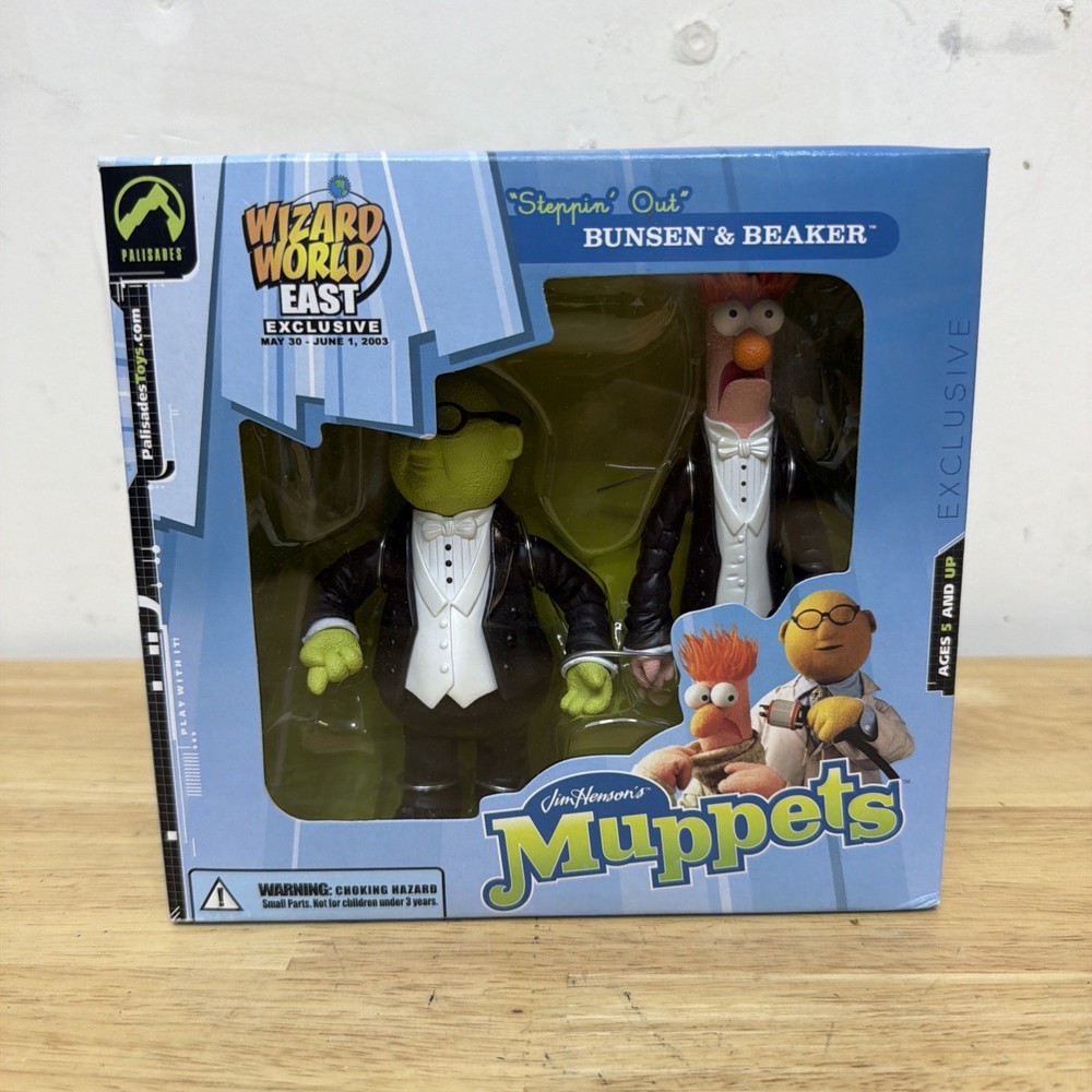 Palisades The Muppets Steppin Out BUNSEN & BEAKER Wizard World 2003 Exclusive