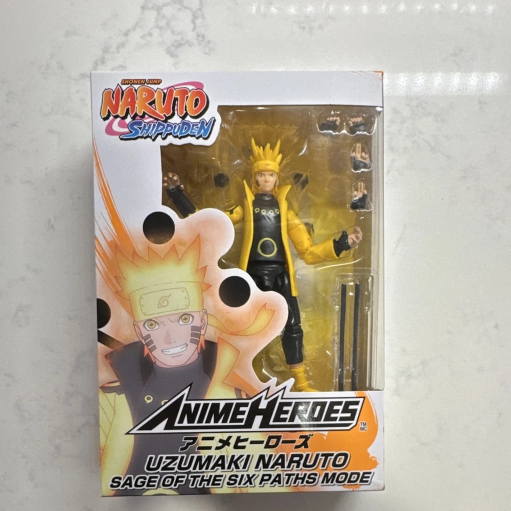 Bandai Anime Heroes Uzumaki Naruto Sage of The Six Paths Mode Figure Japan