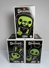 NEW Skelanimals Glow In The Dark Jack, Marcy & Max Collectible Vinyl Figures (3)