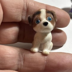 Lot of 7 Vintage Kitty In My Pocket & Puppy Figures – Flocked Cats & Dog