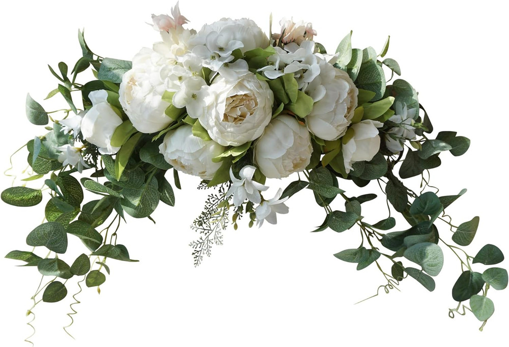 Wedding Arch Flowers 30 Inch Rustic Artificial Floral Swag for Door Lintel