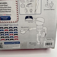 Laser Pegs Lighted Construction Set 6 In 1 Models 30 MLB Team Decals NEW