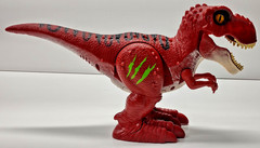 Zuru Robo Alive Dino War T-Rex Red Walks Roars Lights Up No Armor WORKS TESTED