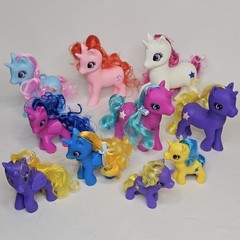 10x Gi-Go Wonder Pony Land Unicorns Lot Purple Pink Blue White Stars Bee Bolt