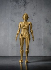 Metropolis Maria Robot Figure Classic Sci-Fi Machine-Man Statue 6” Gold Art Deco