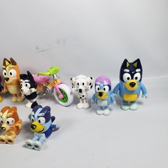 Lot Of Bluey Characters / Figures / Preowned Bicycle