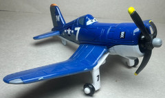 Disney Planes Skipper Navy Fighter Plane Jolly Wrenches Deluxe Diecast 1:55 FC