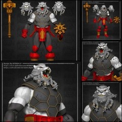 Battle Beast Armor Kit 1/12 Scale Unpainted Invincible Muff Toys Adam 6” Figure