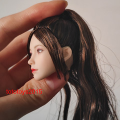 1/6 Beauty Female Head Sculpt with Movable Eyes for 12″ Action Figure Body Toy