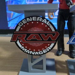 WWE Mattel Elite RAW/SMACKDOWN Anonymous General Manager Podium Accessory Bundle