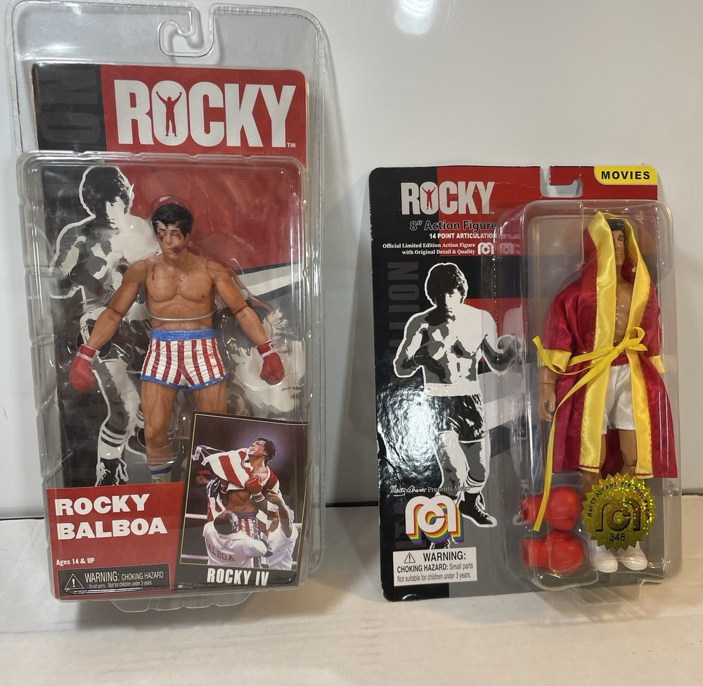 Mego Movies Rocky Balboa 8″ Action Figure Limited Edition & Neca 7” Rocky IV
