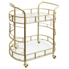 Fitzgerald Gold Metal Bar Cart
