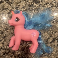 Vintage My Little Pony Mlp SML-16-81 Mushroom-5.5″-Pegasus-Pink/Blue-Wings