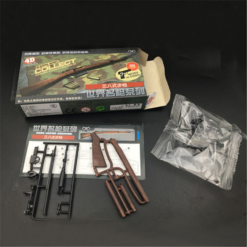 1/6 4D Military Weapon Assembling Gun Model Plastic Toy Fit 12” Soldier Figure