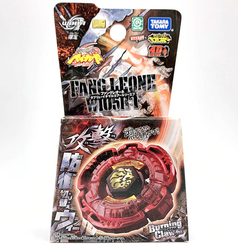 Tomy Takara Fang Leone W105R2F Beyblade Red Burning Claw Metal WBBA New In Box