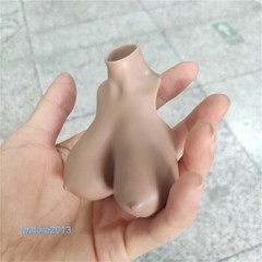 1:6 Female Suntan Normal Breast Bust Cover Model F 12” TBL Action Figure Body